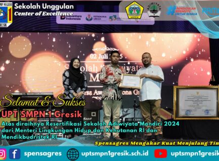 SPENSA MENDAPATKAN PENGHARGAAN RESERTIFIKASI ADIWIYATA  2024