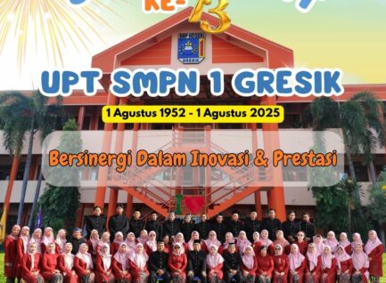 SELAMAT HUT KE -73 UPT SMPN 1 GRESIK  “Bersinergi Dalam Inovasi & Prestasi”